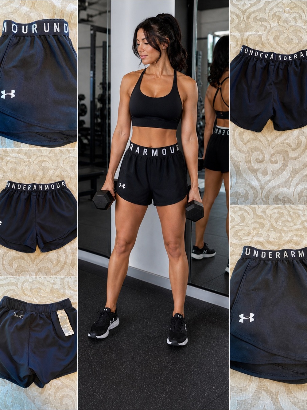 Under Armour HeatGear Black Loose Fit Running Shorts Medium - Picture 2 of 11